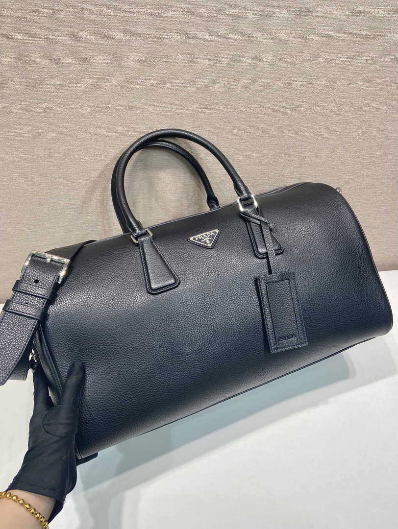 Prada 2VC048 Leather duffel bag Black