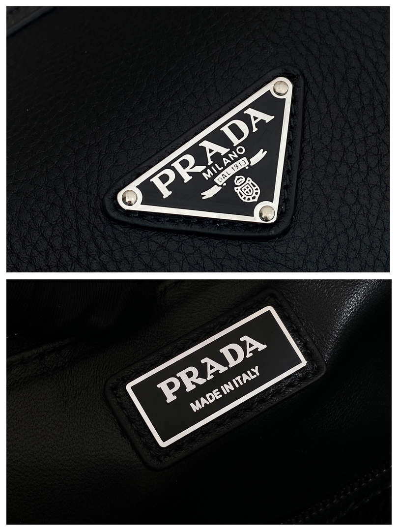 Prada 2VC048 Leather duffel bag Black