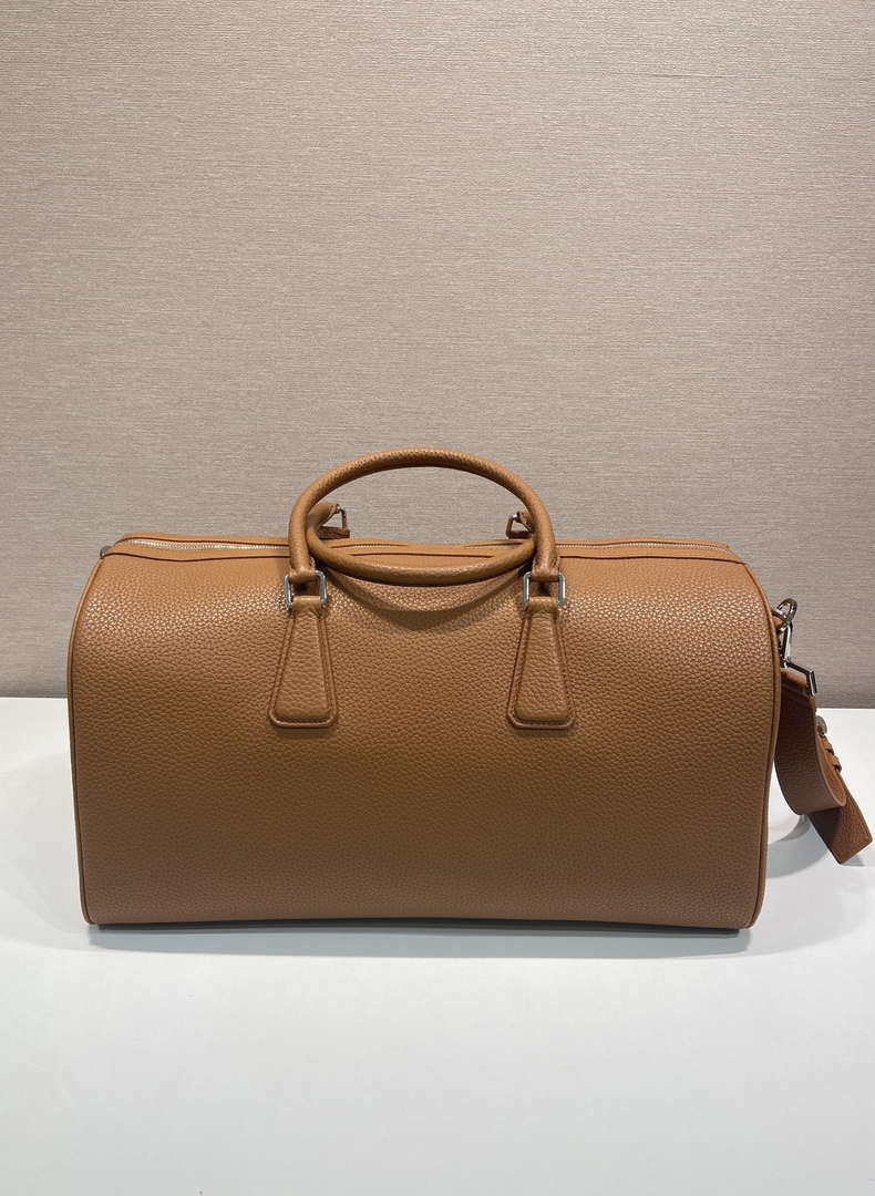 Prada 2VC048 Leather duffel bag Brown