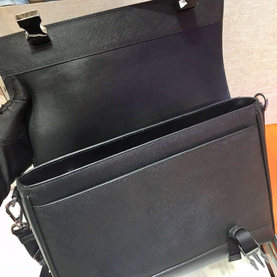 Prada 2VD018 Shoulder Bag Men Black - luxibagsmall
