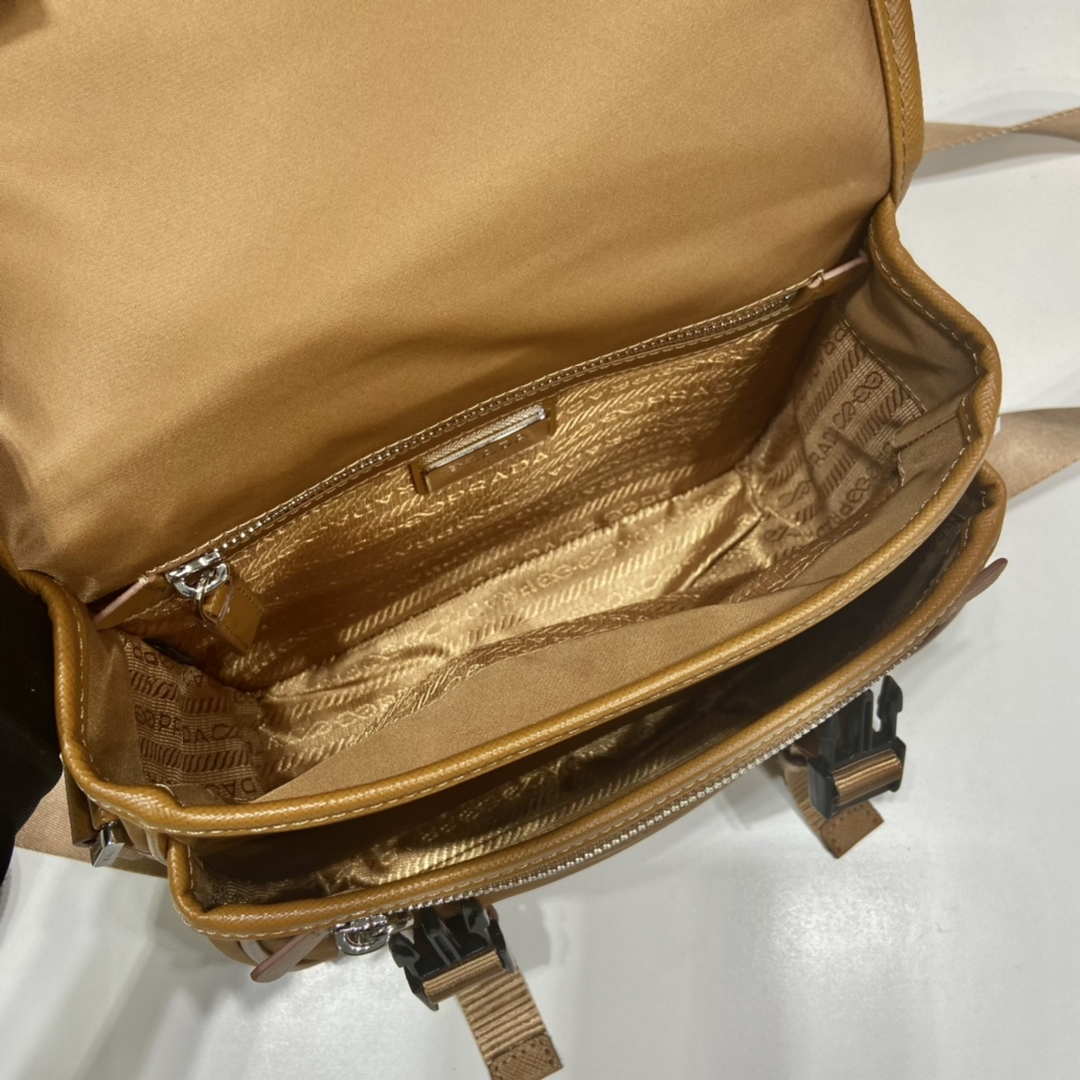 Prada 2VD034 Nylon messenger bag shoulder bag Tan - Default Title - View 8