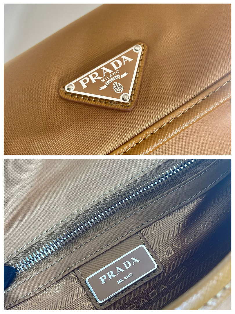 Prada 2VD034 Nylon messenger bag shoulder bag Tan