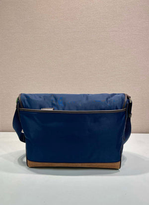 Prada 2VD052 Small Re-Nylon and leather shoulder bag Navy Blue - Default Title - View 4