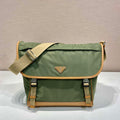 Prada 2VD052 Small Re-Nylon and leather shoulder bag Green - Default Title - View 1