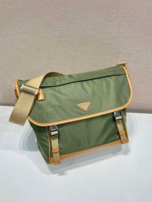 Prada 2VD052 Small Re-Nylon and leather shoulder bag Green - Default Title - View 2