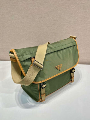 Prada 2VD052 Small Re-Nylon and leather shoulder bag Green - Default Title - View 3