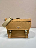 Prada 2VD052 Small Re-Nylon and leather shoulder bag Tan