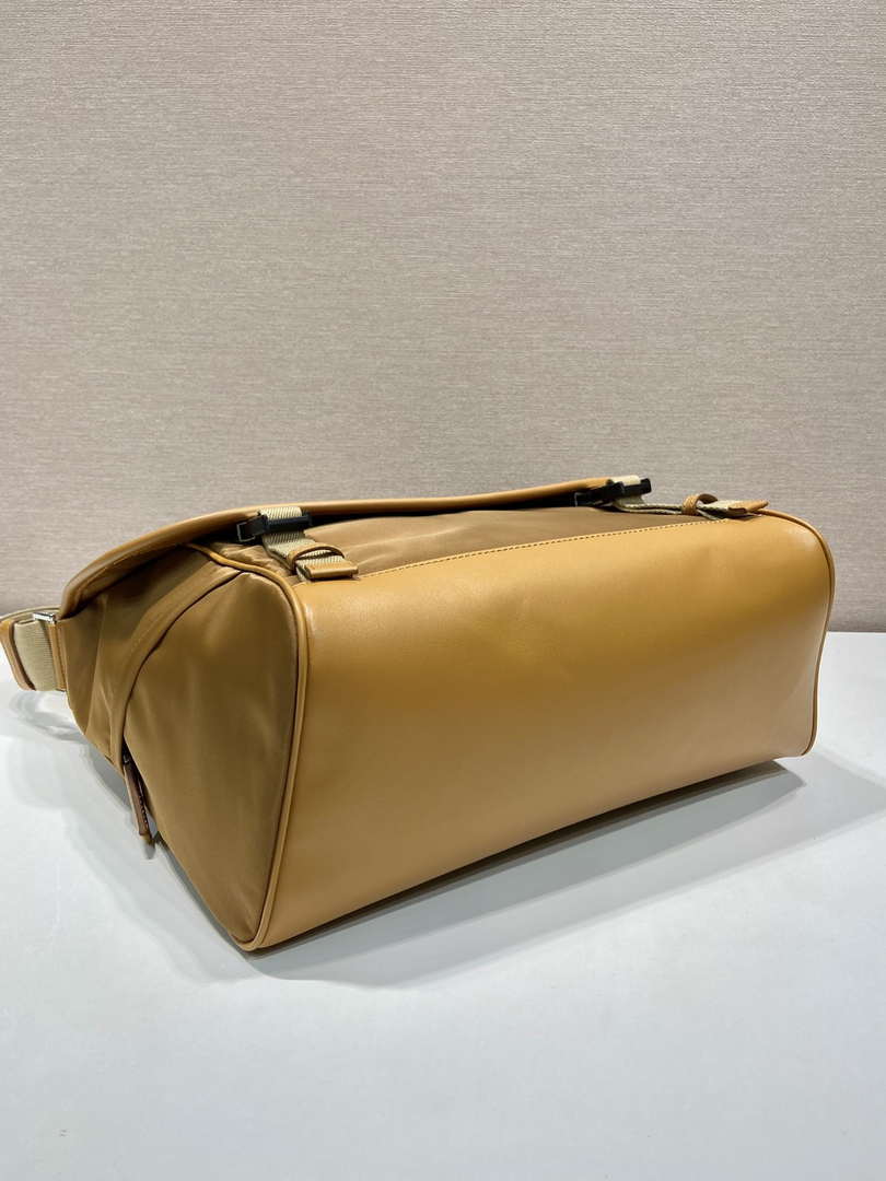 Prada 2VD052 Small Re-Nylon and leather shoulder bag Tan - Default Title - View 6
