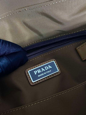 Prada 2VD052 Small Re-Nylon and leather shoulder bag Tan - Default Title - View 9
