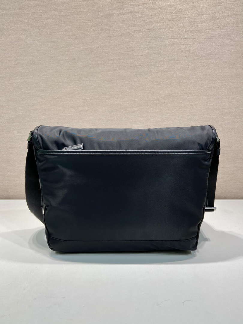 Prada 2VD052 Small Re-Nylon and leather shoulder bag Black