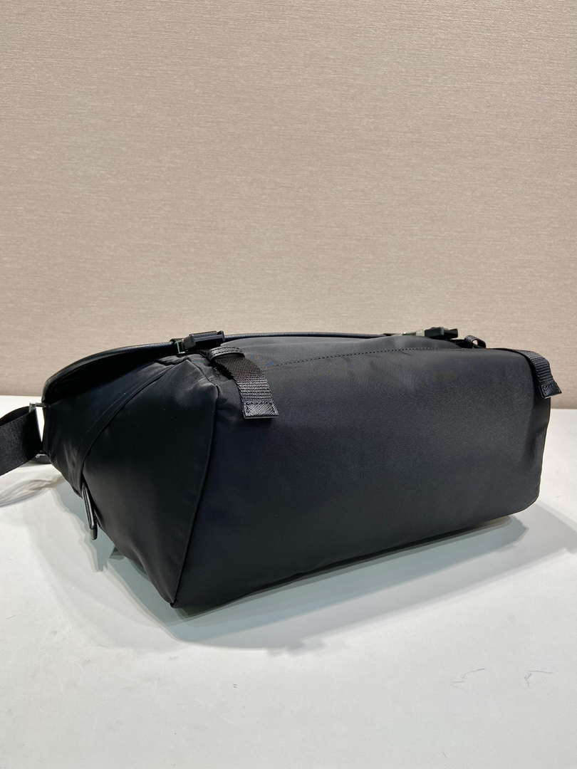 Prada 2VD052 Small Re-Nylon and leather shoulder bag Black