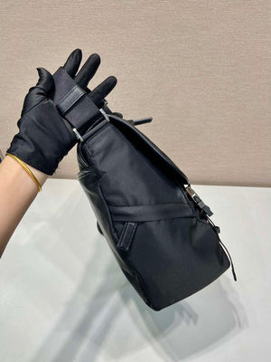 Prada 2VD052 Small Re-Nylon and leather shoulder bag Black - Default Title - View 6