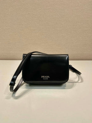 Prada 2VD061 Black Brushed Leather Mini-bag With Shoulder Strap Black - Default Title - View 2