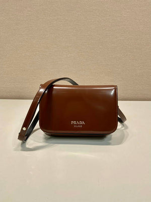 Prada 2VD061 Black Brushed Leather Mini-bag With Shoulder Strap Brown - Default Title - View 1