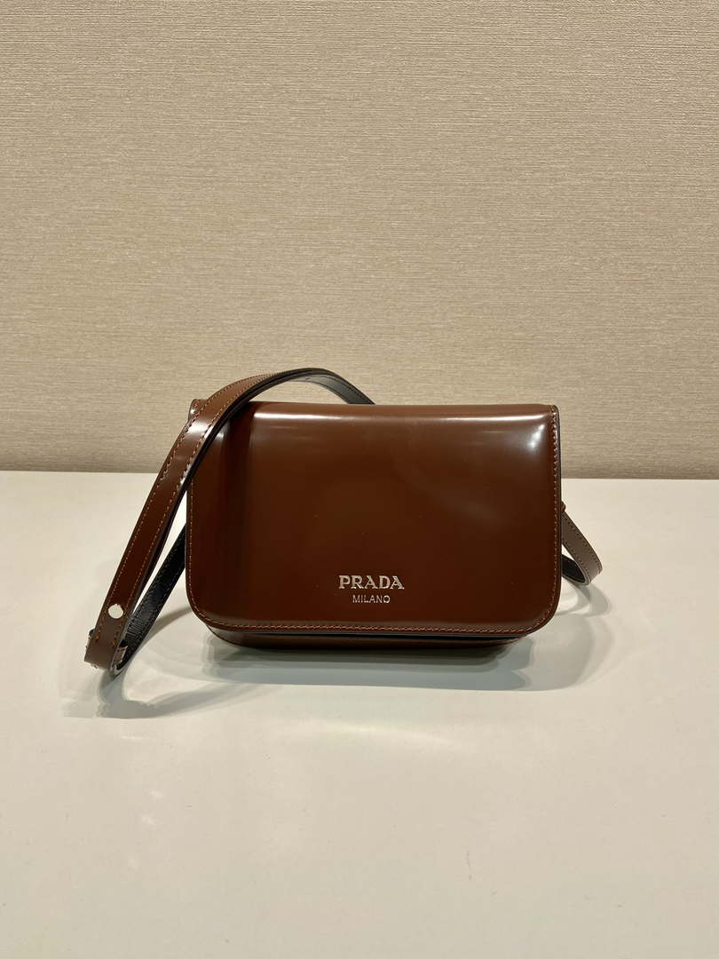 Prada 2VD061 Black Brushed Leather Mini-bag With Shoulder Strap Brown - Default Title - View 1