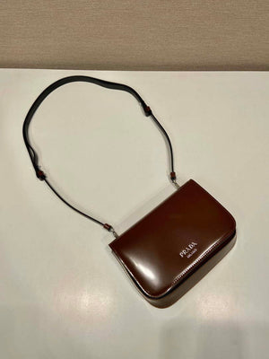 Prada 2VD061 Black Brushed Leather Mini-bag With Shoulder Strap Brown - Default Title - View 2