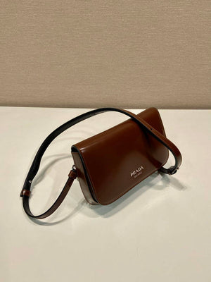 Prada 2VD061 Black Brushed Leather Mini-bag With Shoulder Strap Brown - Default Title - View 3