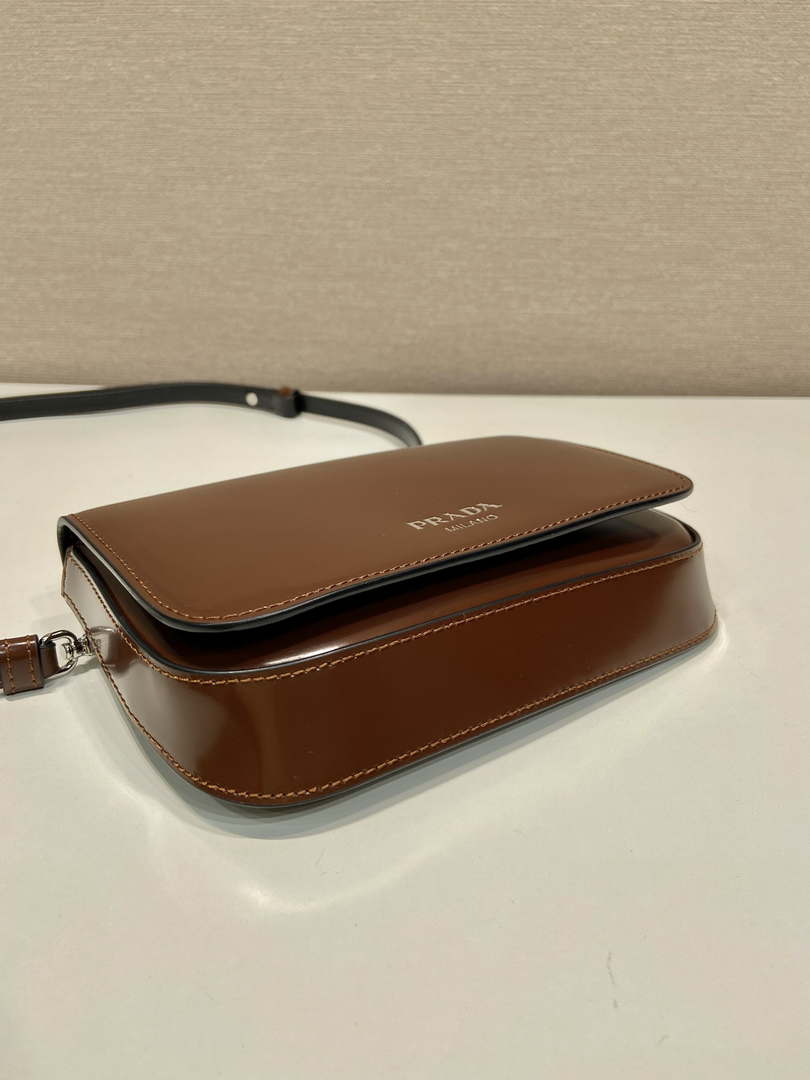 Prada 2VD061 Black Brushed Leather Mini-bag With Shoulder Strap Brown - Default Title - View 5