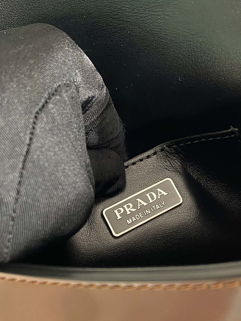 Prada 2VD061 Black Brushed Leather Mini-bag With Shoulder Strap Brown - Default Title - View 9