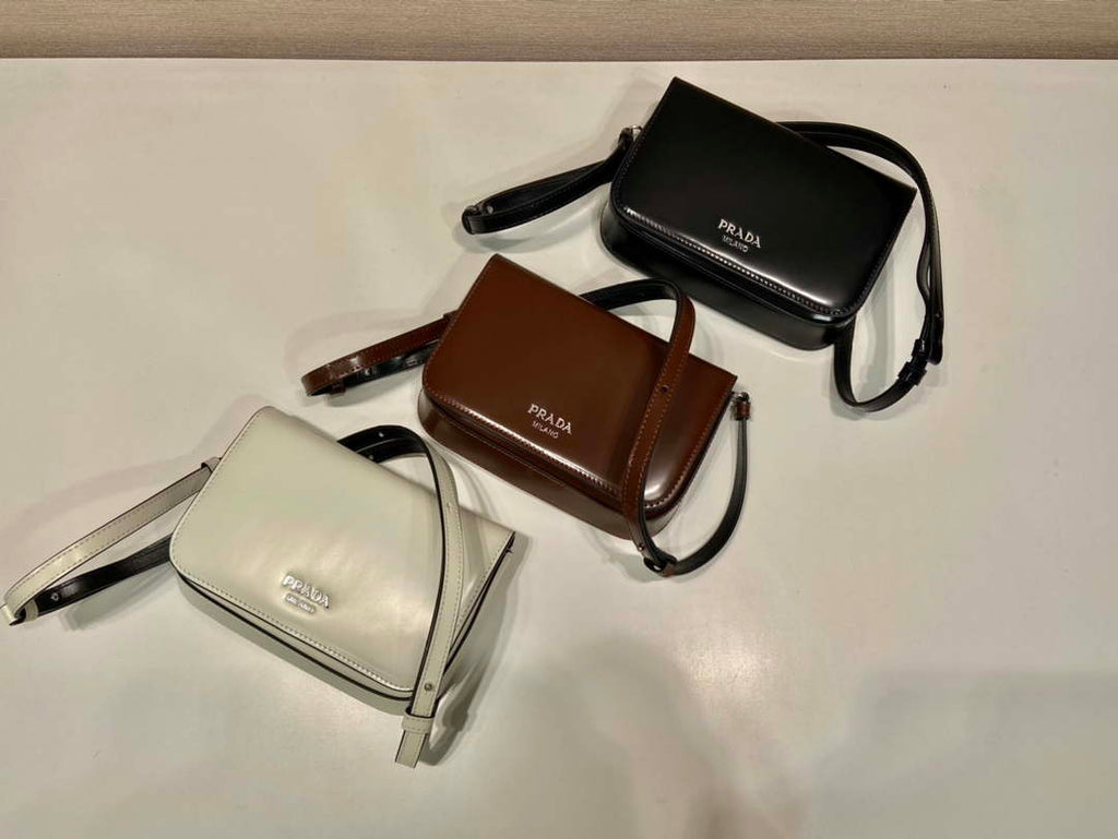 Prada 2VD061 Black Brushed Leather Mini-bag With Shoulder Strap Black