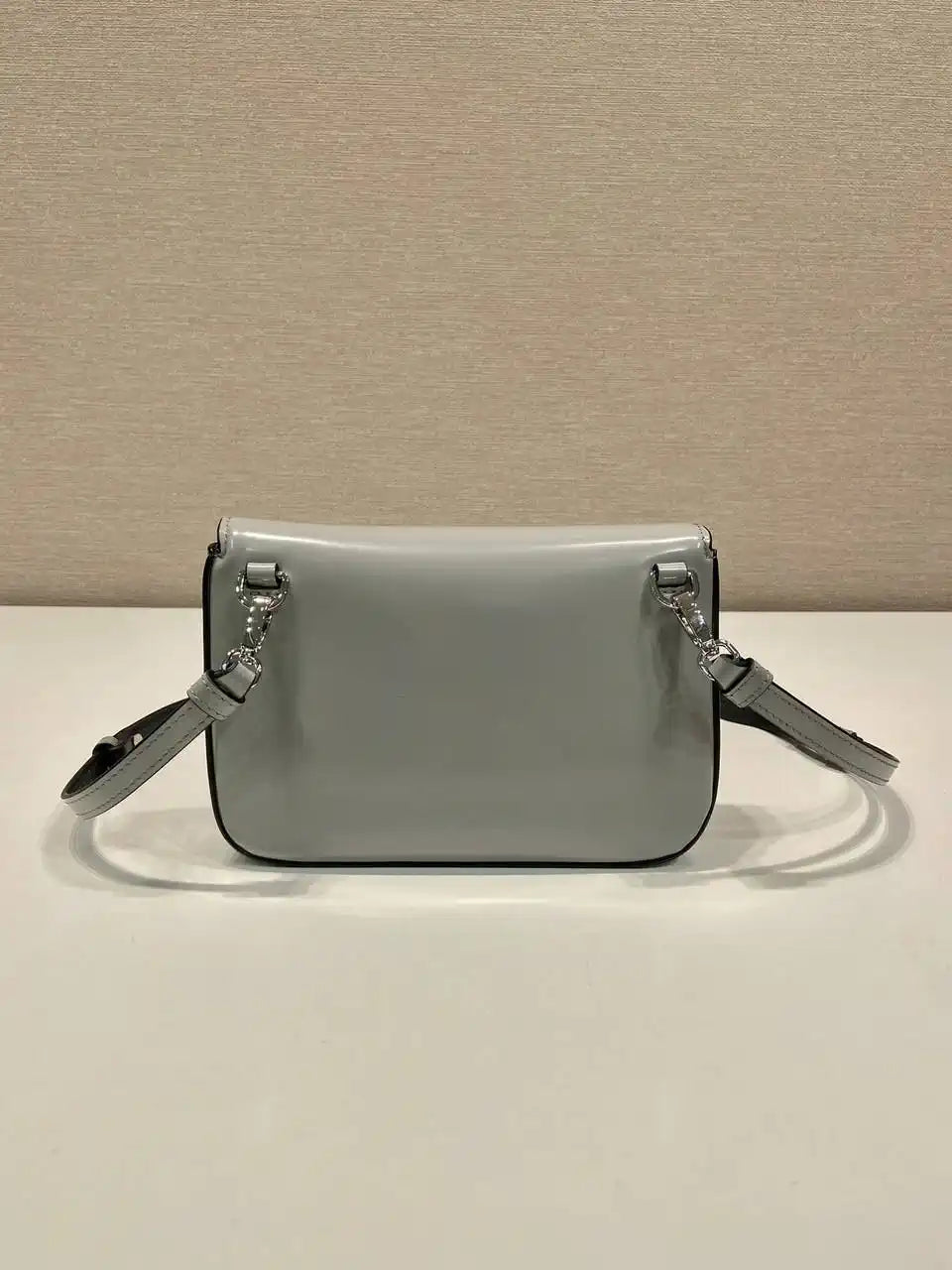 Prada 2VD061 Gray Brushed Leather Mini-bag With Shoulder Strap