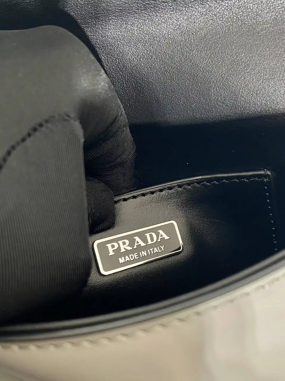 Prada 2VD061 Gray Brushed Leather Mini-bag With Shoulder Strap