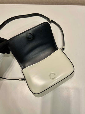 Prada 2VD061 Black Brushed Leather Mini-bag With Shoulder Strap White - Default Title - View 7