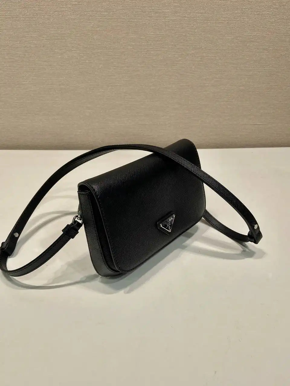 Prada 2VD061 Black Galleria Saffiano leather Mini-bag With Shoulder Strap