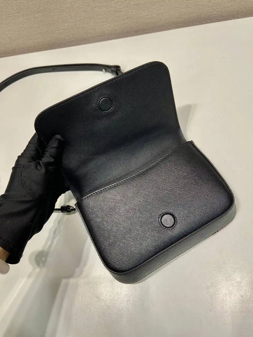 Prada 2VD061 Black Galleria Saffiano leather Mini-bag With Shoulder Strap
