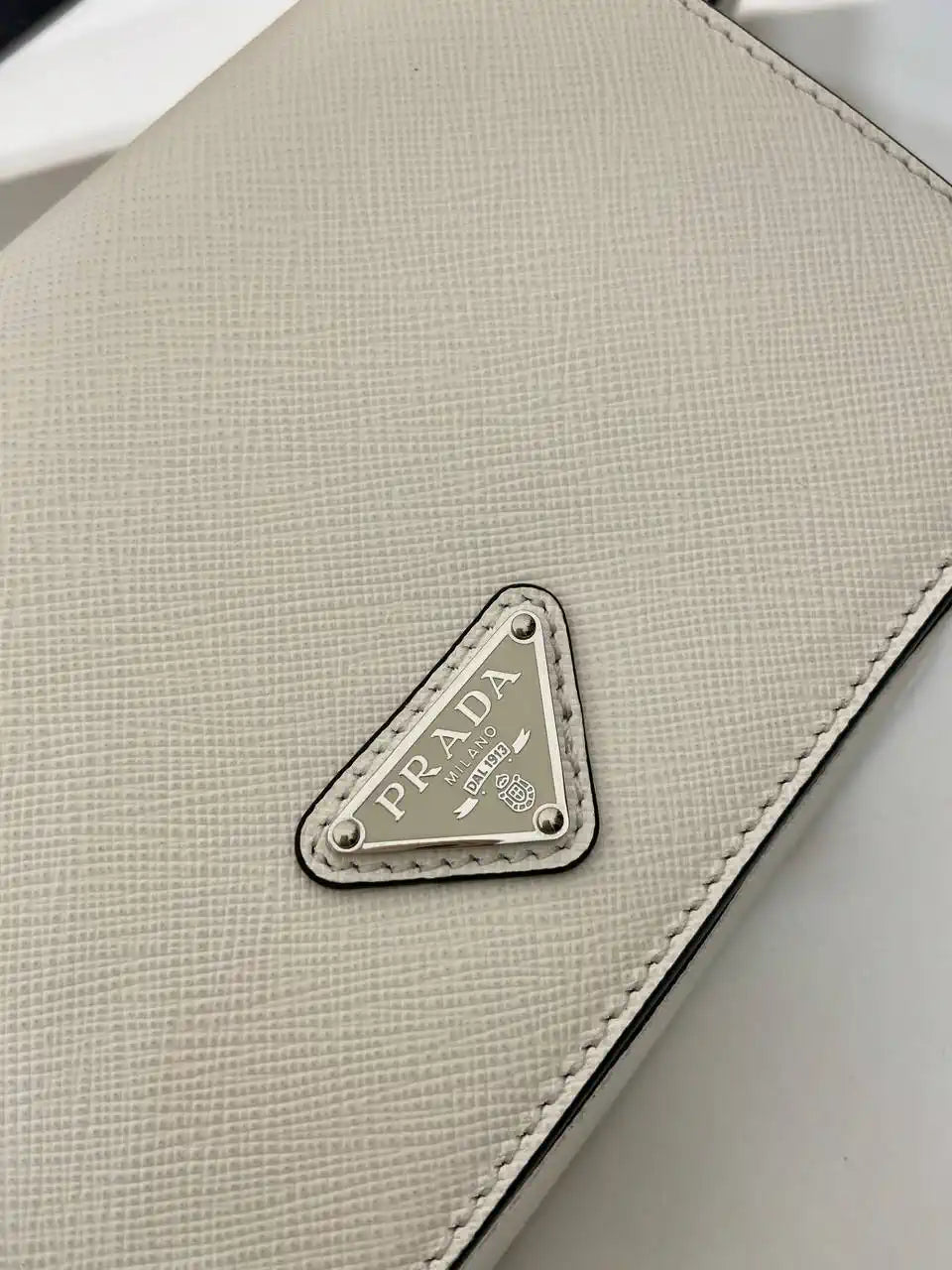 Prada 2VD061 White Galleria Saffiano leather Mini-bag With Shoulder Strap