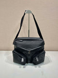 Prada 2VD062 Re-Nylon and leather shoulder bag  Black