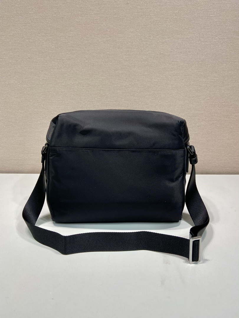 Prada 2VD062 Re-Nylon and leather shoulder bag  Black