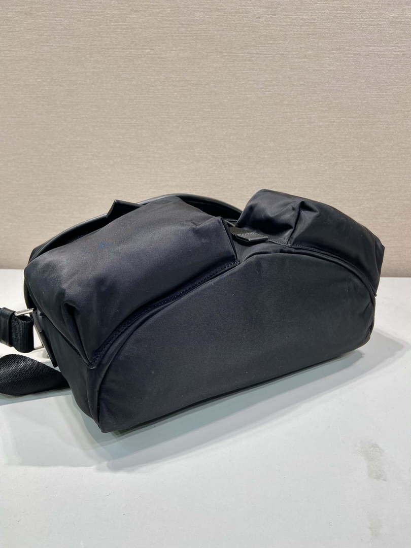 Prada 2VD062 Re-Nylon and leather shoulder bag  Black