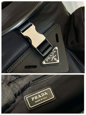Prada 2VD062 Re-Nylon and leather shoulder bag  Black - Default Title - View 9
