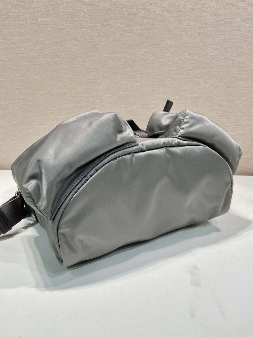 Prada 2VD062 Re-Nylon and leather shoulder bag Gray - Default Title - View 6