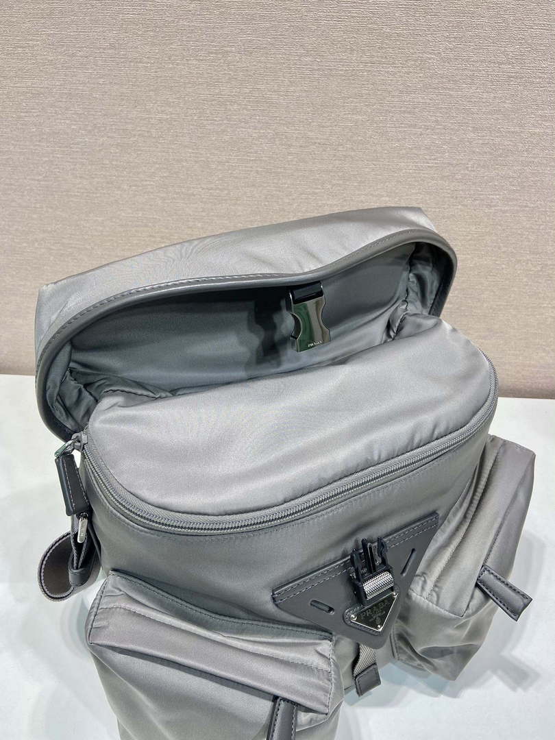 Prada 2VD062 Re-Nylon and leather shoulder bag Gray - Default Title - View 7