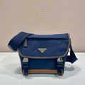 Prada 2VD066 Re-Nylon and Saffiano leather shoulder bag Navy Blue - Default Title - View 1