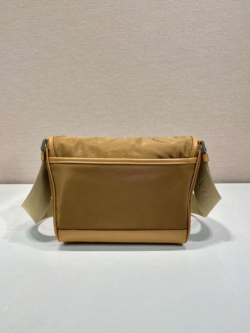 Prada 2VD066 Re-Nylon and Saffiano leather shoulder bag Tan