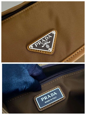 Prada 2VD066 Re-Nylon and Saffiano leather shoulder bag Tan - Default Title - View 9