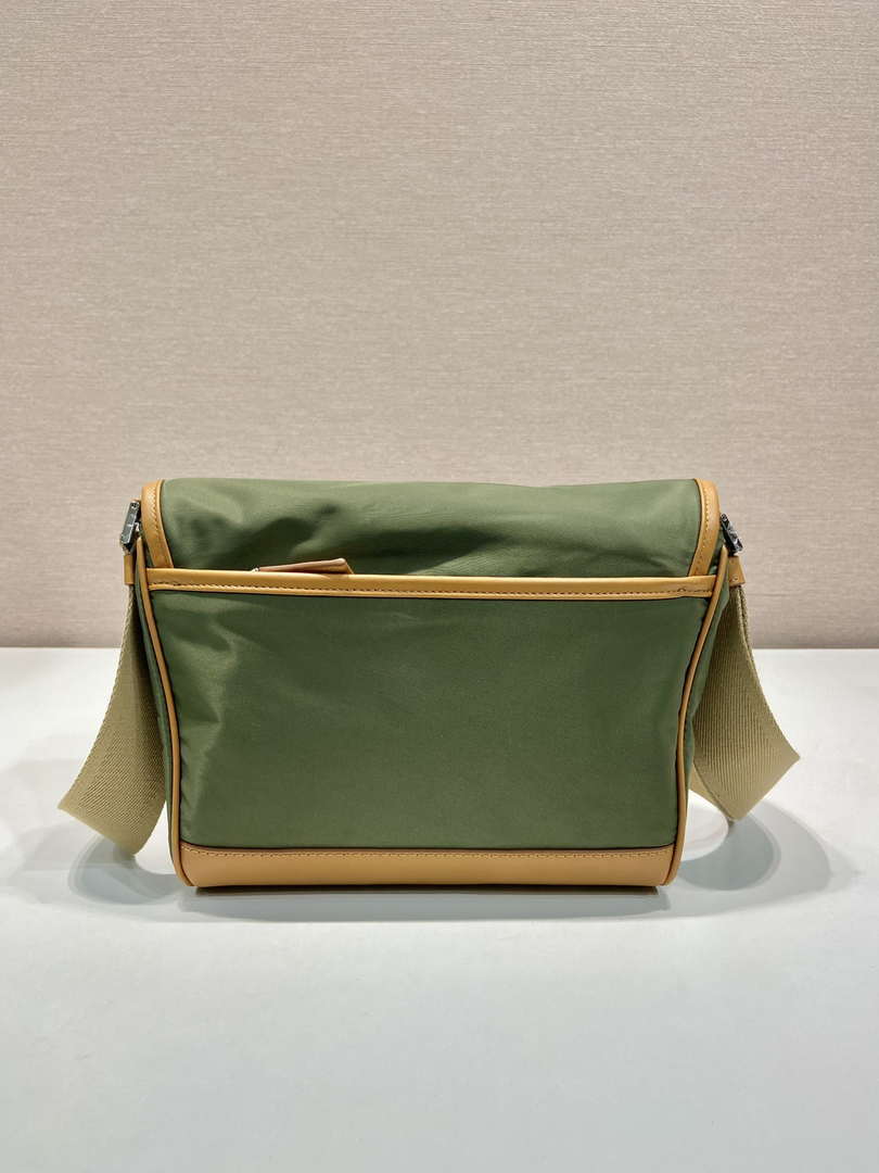 Prada 2VD066 Re-Nylon and Saffiano leather shoulder bag Green