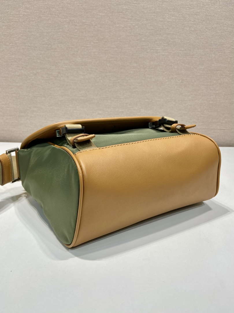Prada 2VD066 Re-Nylon and Saffiano leather shoulder bag Green