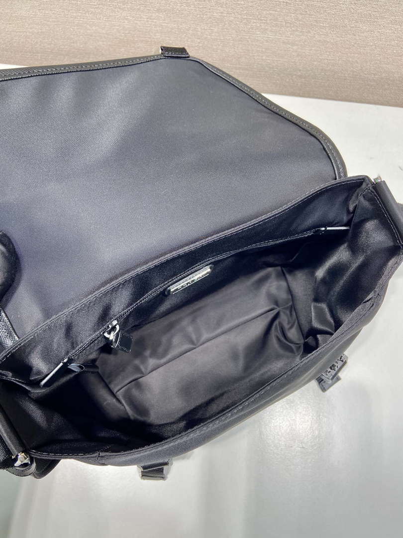 Prada 2VD066 Re-Nylon and Saffiano leather shoulder bag Black