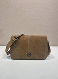 Prada 2VD073 Suede shoulder bag Cocoa Brown