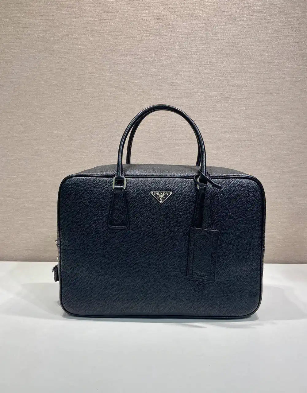 Prada 2VE027 Leather work bag Black