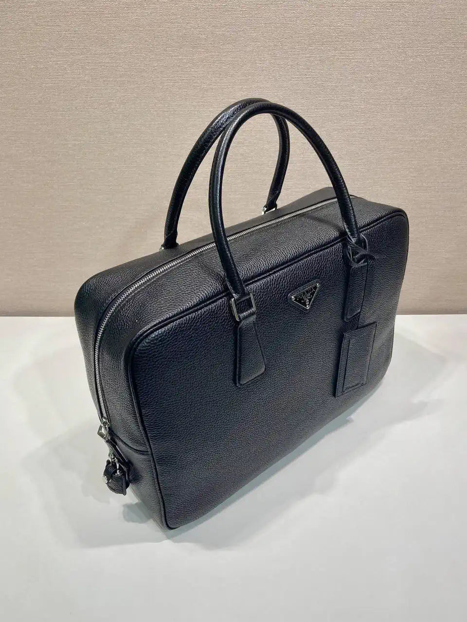 Prada 2VE027 Leather work bag Black