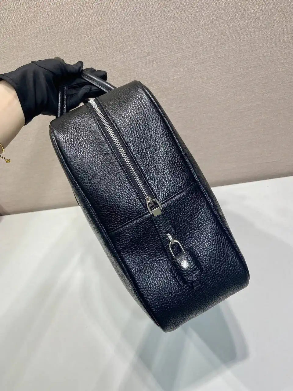 Prada 2VE027 Leather work bag Black