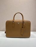 Prada 2VE027 Leather work bag Gold Brown