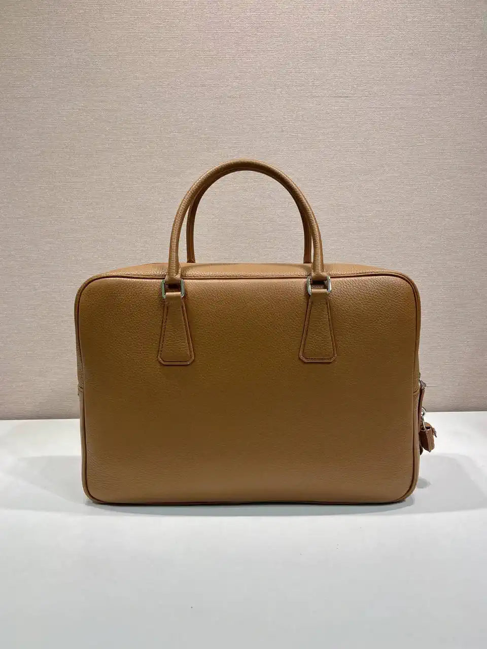 Prada 2VE027 Leather work bag Gold Brown