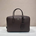 Prada 2VE027 Leather work bag Sienna