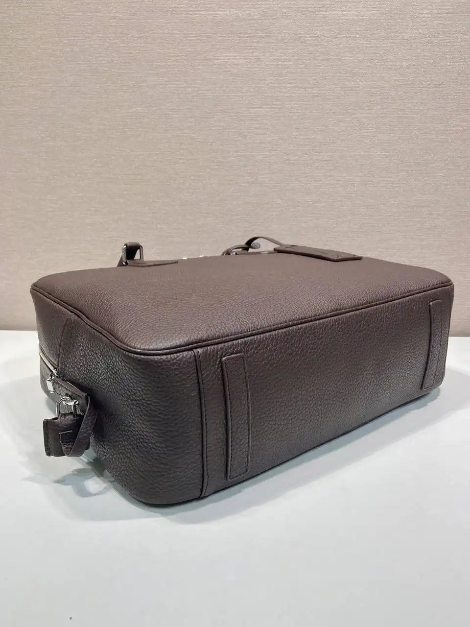 Prada 2VE027 Leather work bag Sienna